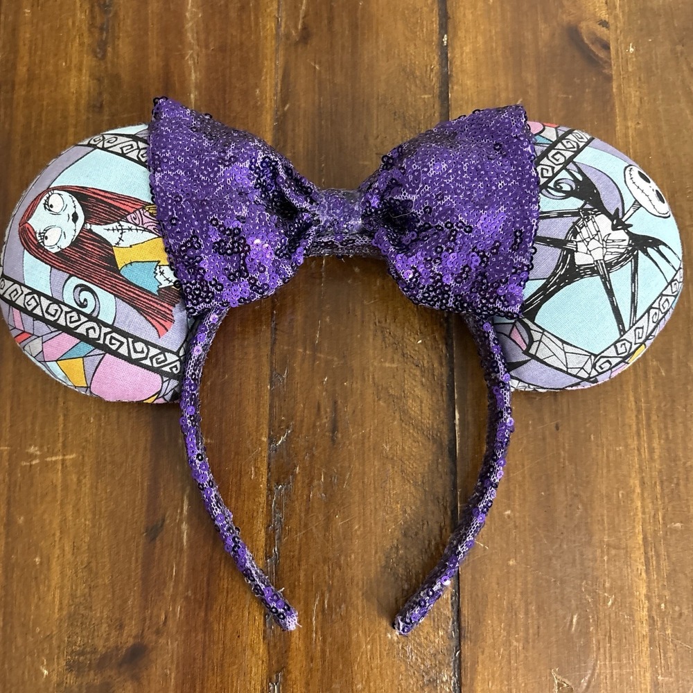 Homemade Nightmare Before Christmas Jack Sally Minnie Mouse Ears Headband